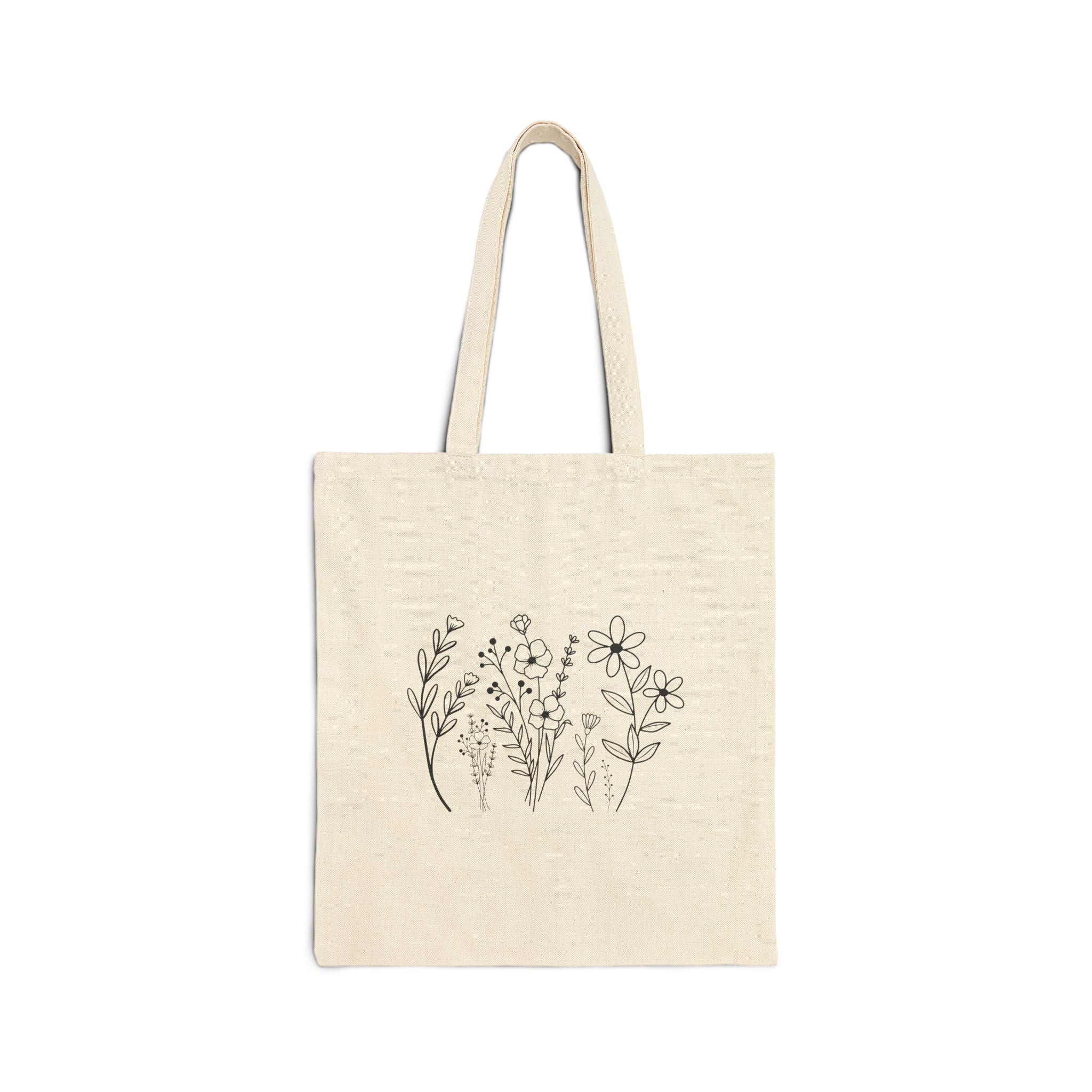 Minimalist Flower Tote Bag-Eco- Friendly