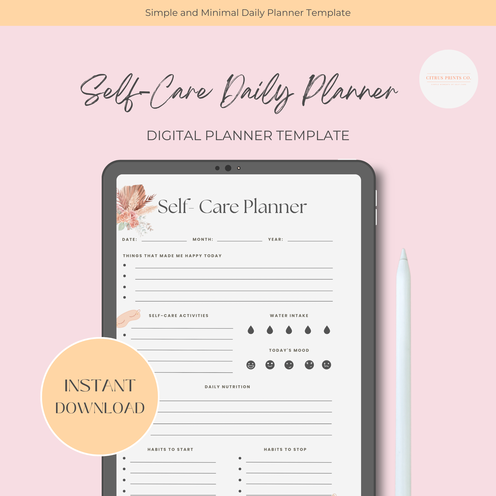 Self-Care Daily Planner
